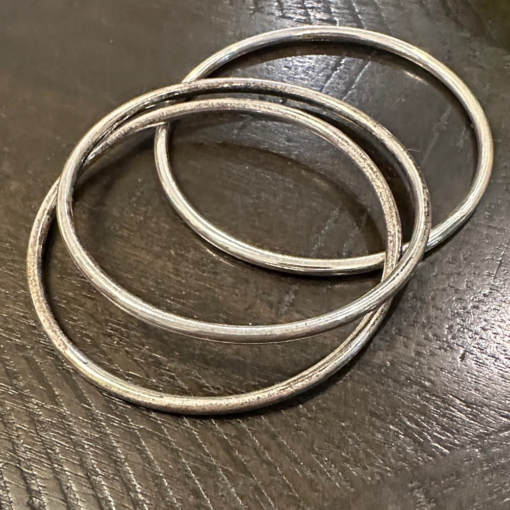 Silver Bangle Bracelets - image 1